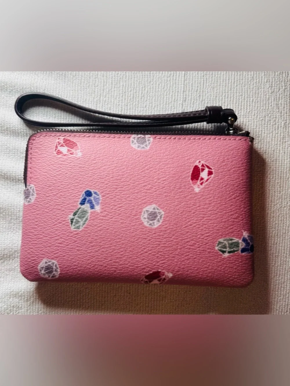 Coach Disney Pink Gem-Print  Wristlet